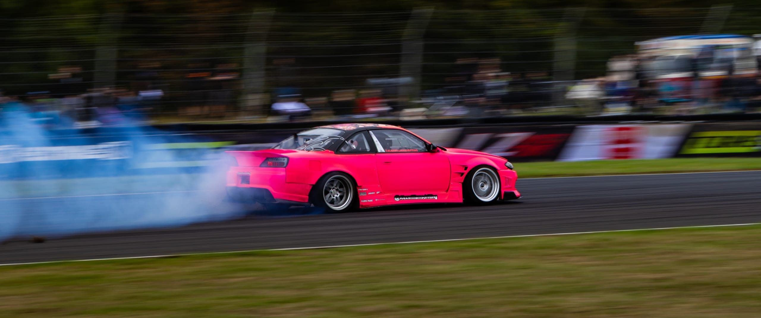 Alex Williams drifting at AdamLZ World Tour 2026
