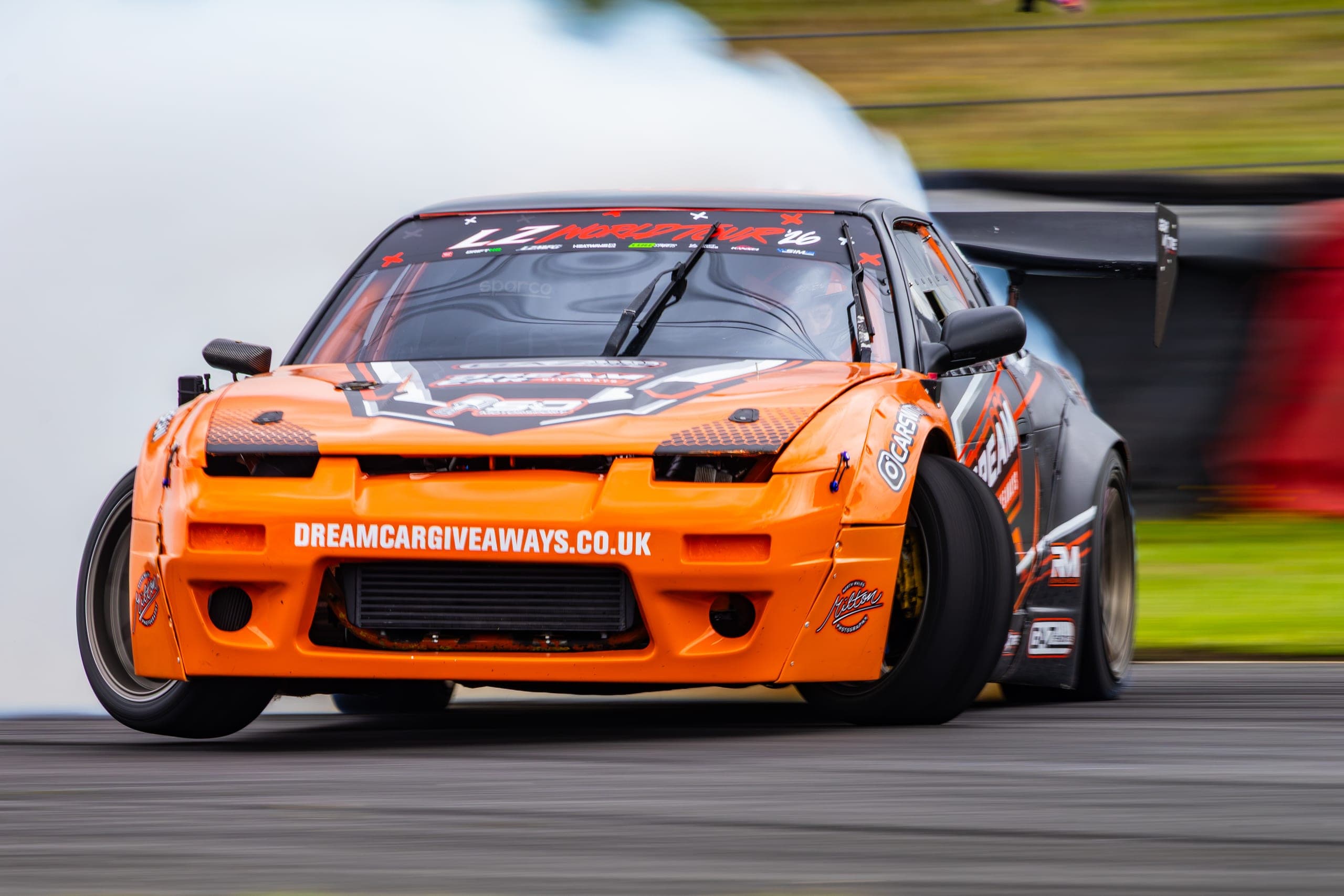 Stefan Stefanov drifting at AdamLZ World Tour 2026