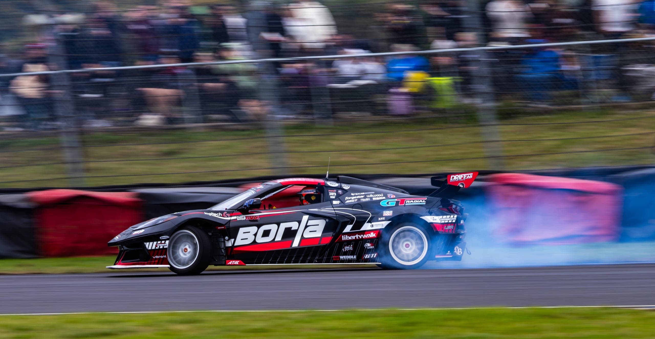 Matt Feild drifting at AdamLZ World Tour 2026