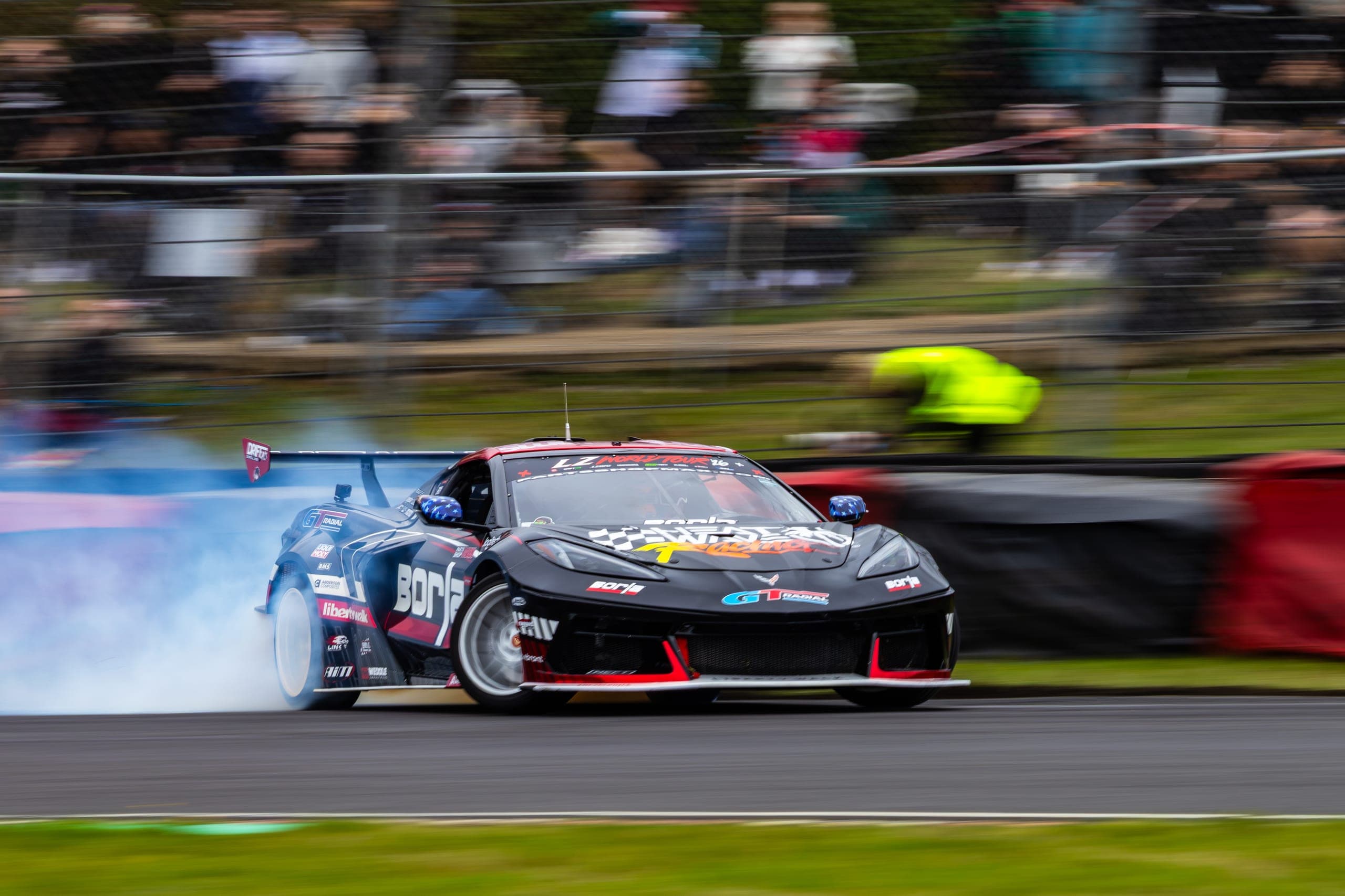 Matt Feild drifting at AdamLZ World Tour 2026