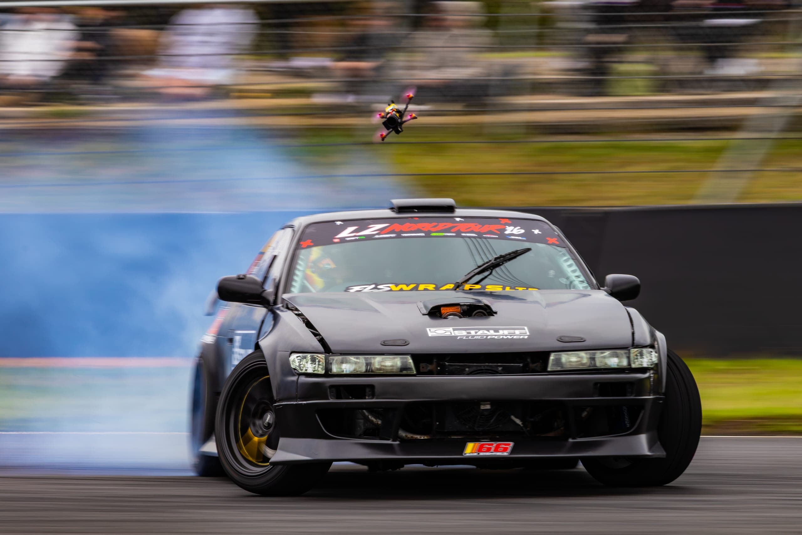 Sam Sheffeild drifting at AdamLZ World Tour 2026