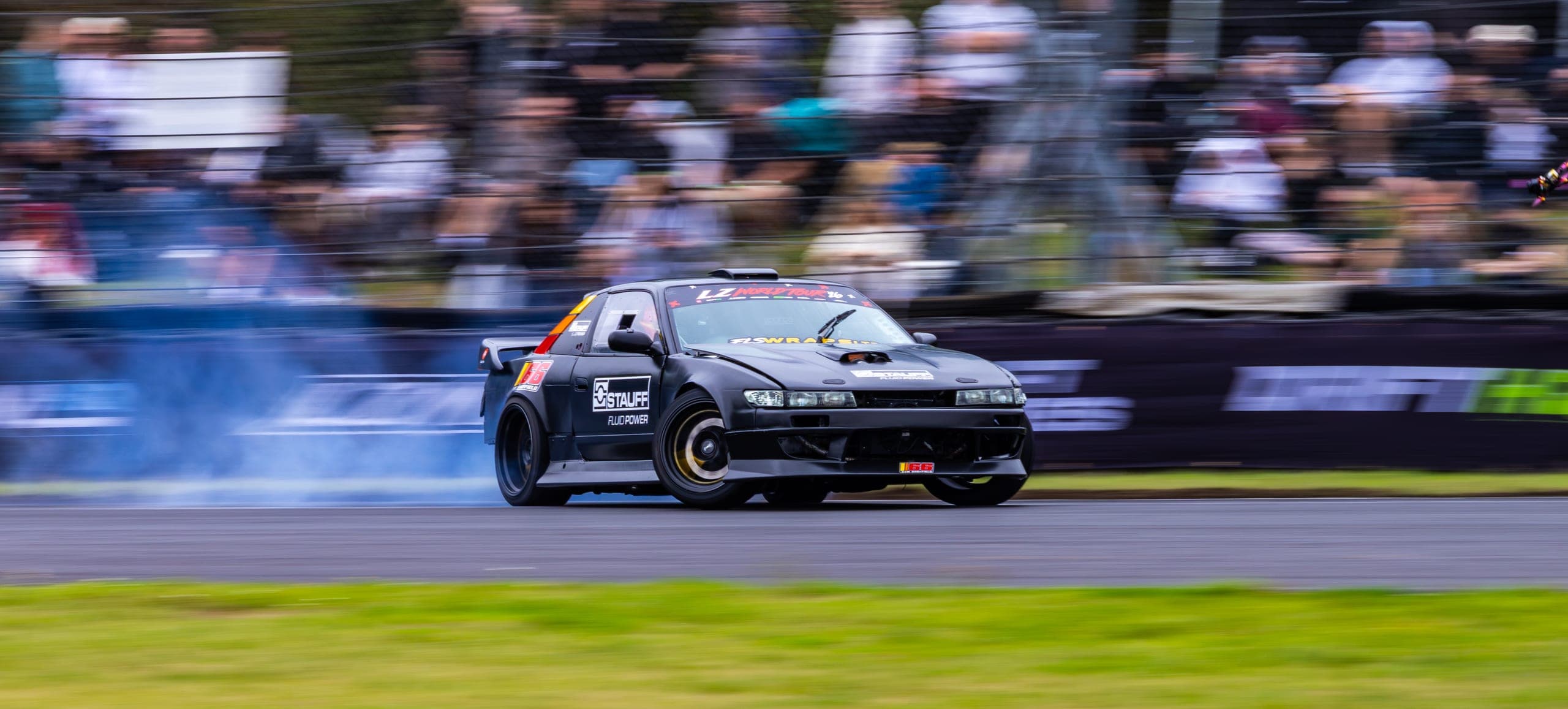Sam Sheffeild drifting at AdamLZ World Tour 2026