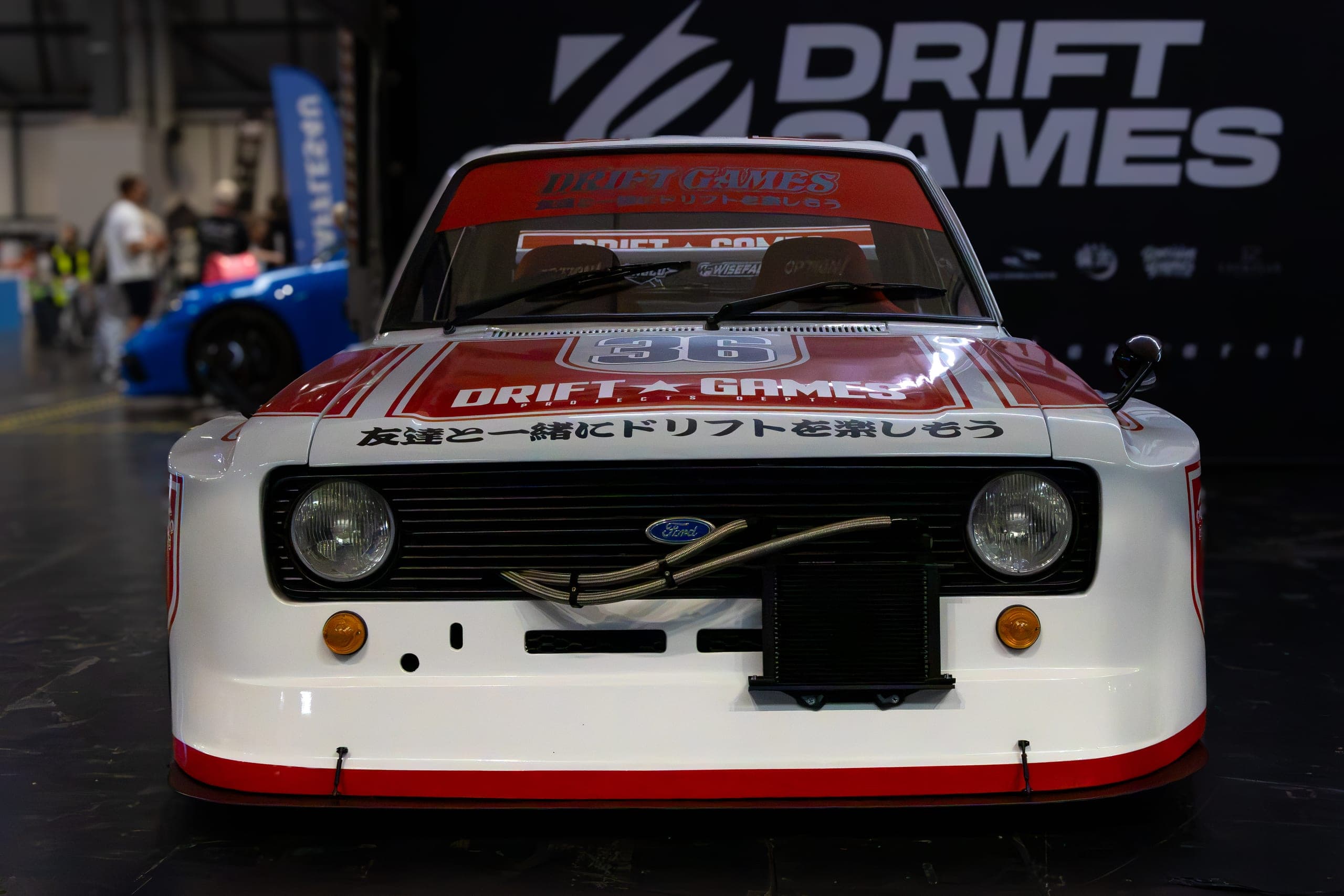 A liveried competition car photographed head-on, Gravity 2026